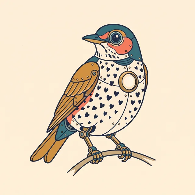 Maevis, a speckled thrush